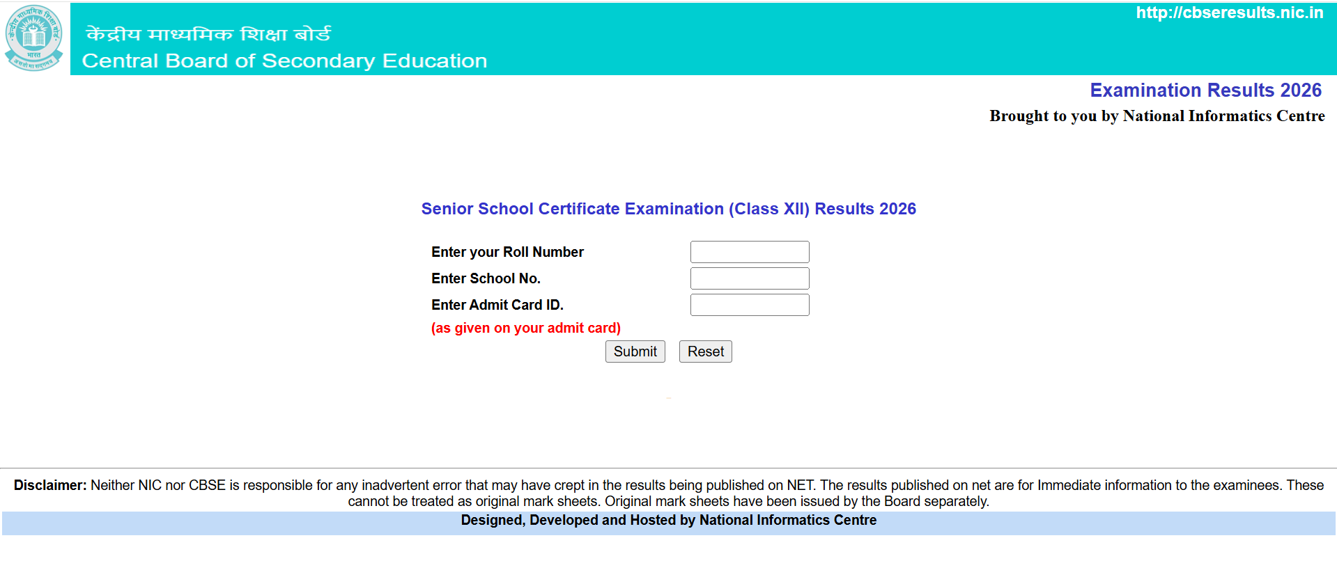 CBSE 12th Result 2026