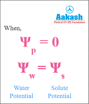 Value of water potential at atmospheric pressure