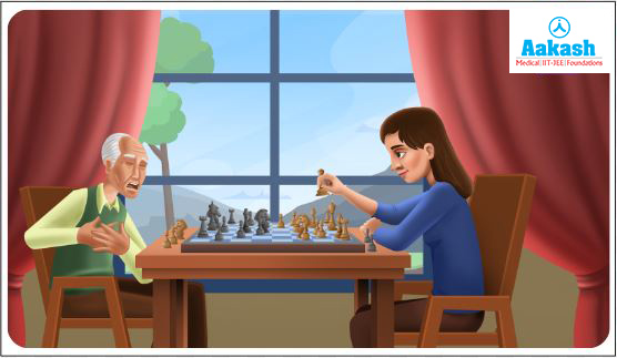 An aged man suffering from heart attack