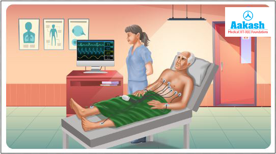 Person suffering from heart attack at hospital