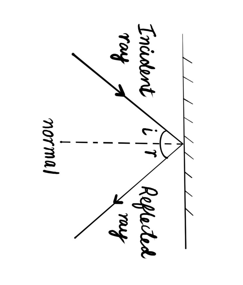 First law of reflection of light