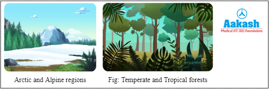 Difference in vegetation