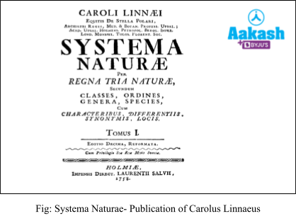 sytema naturae publication of carolus linnaeus